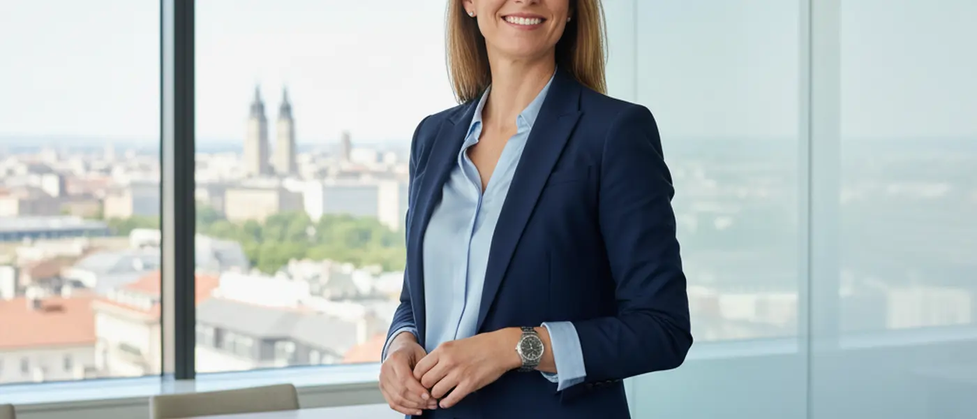 A woman consulting with a solicitor about an employment dispute in a modern London office