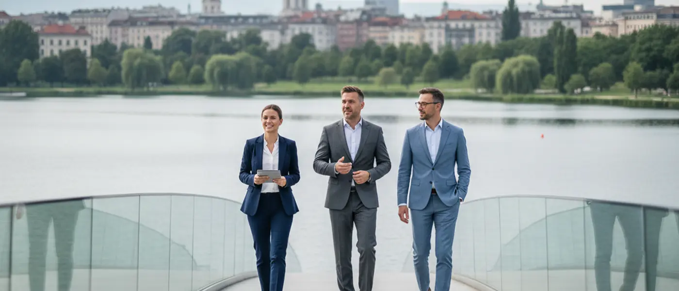 Nederlandse professional bekijkt beleggingsportefeuille op laptop in modern kantoor in Amsterdam