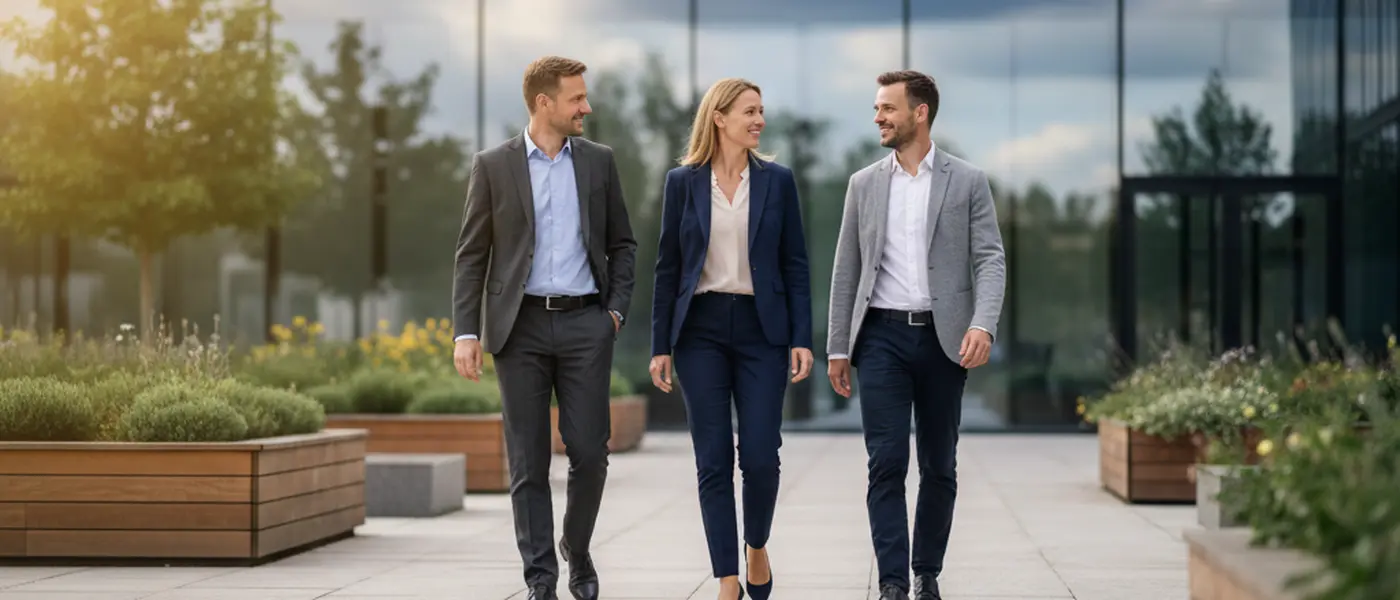 Nederlands echtpaar bespreekt vermogensbeheer met een financieel adviseur in een modern kantoor in Amsterdam