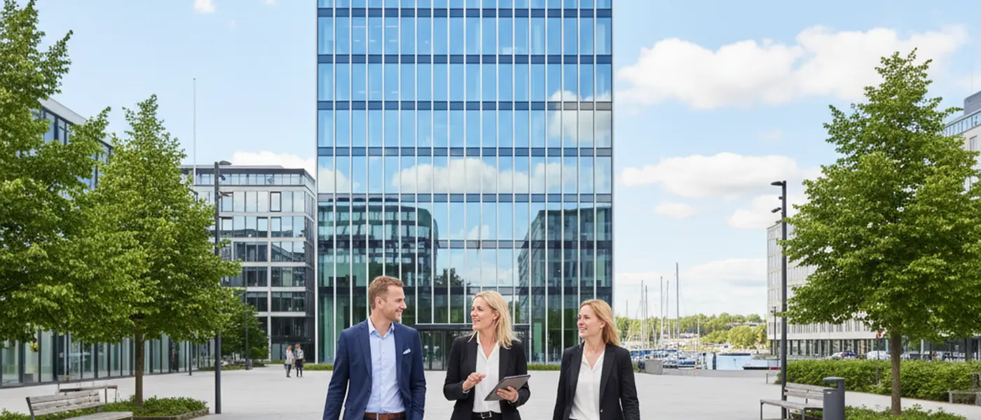 Asianajaja keskustelee asiakkaan kanssa helsinkiläisessä asianajotoimistossa