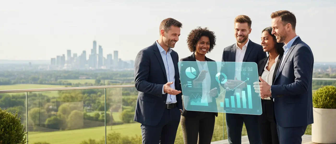 Nederlands stel bekijkt beleggingsportefeuille op laptop in moderne woonkamer