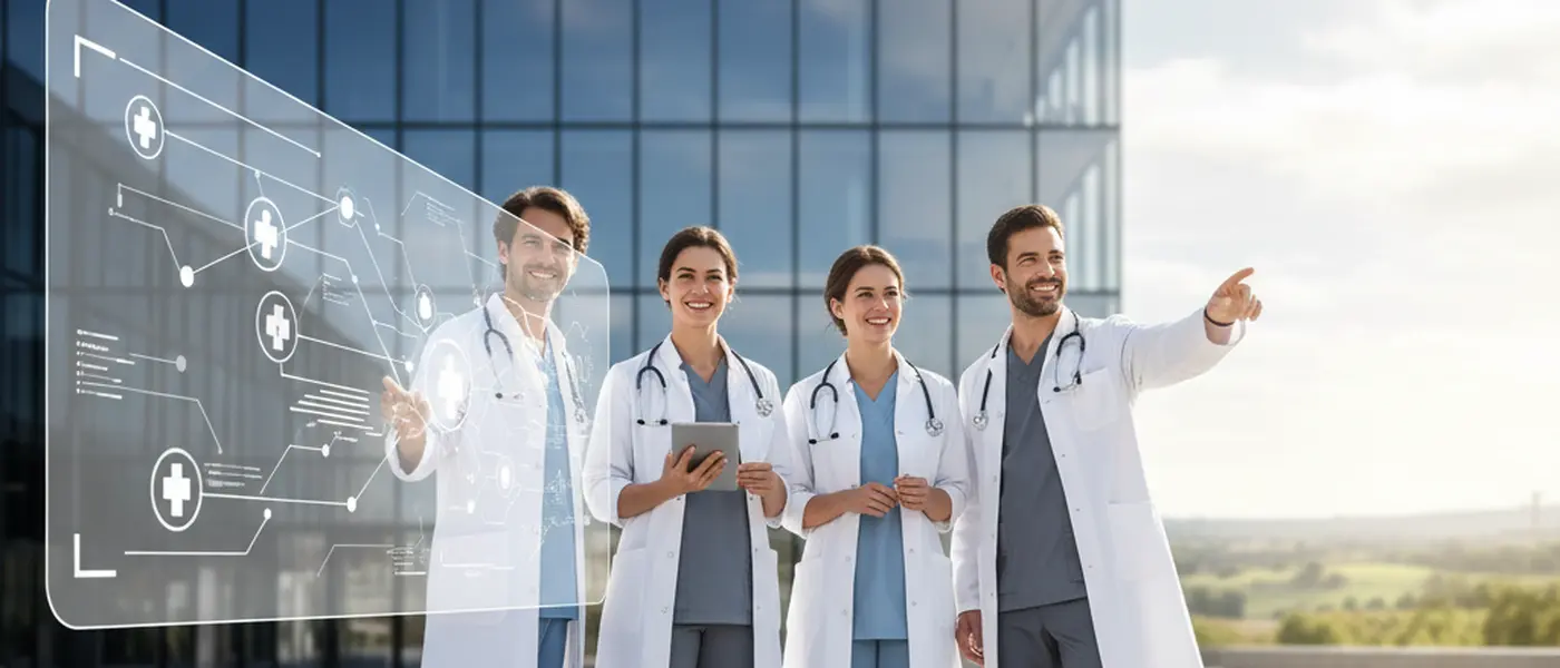 Femme française en téléconsultation avec un médecin sur son ordinateur portable dans un salon lumineux