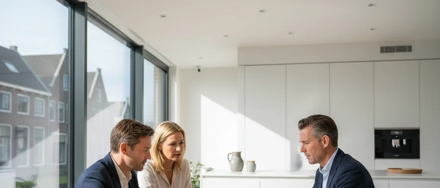 Nederlanders bespreken financiële strategie met adviseur tijdens geopolitieke onzekerheid