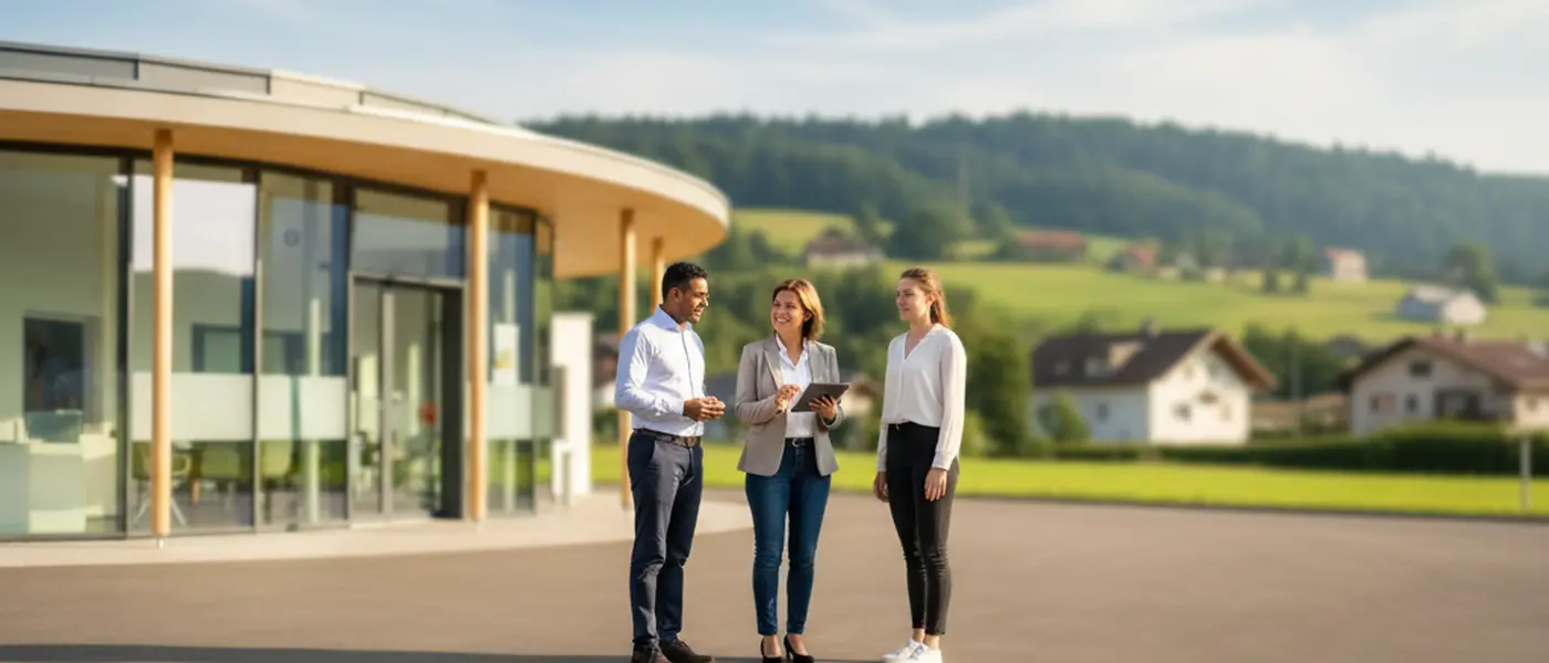 Femme consultant son smartphone dans une salle d'attente médicale pour trouver un médecin généraliste