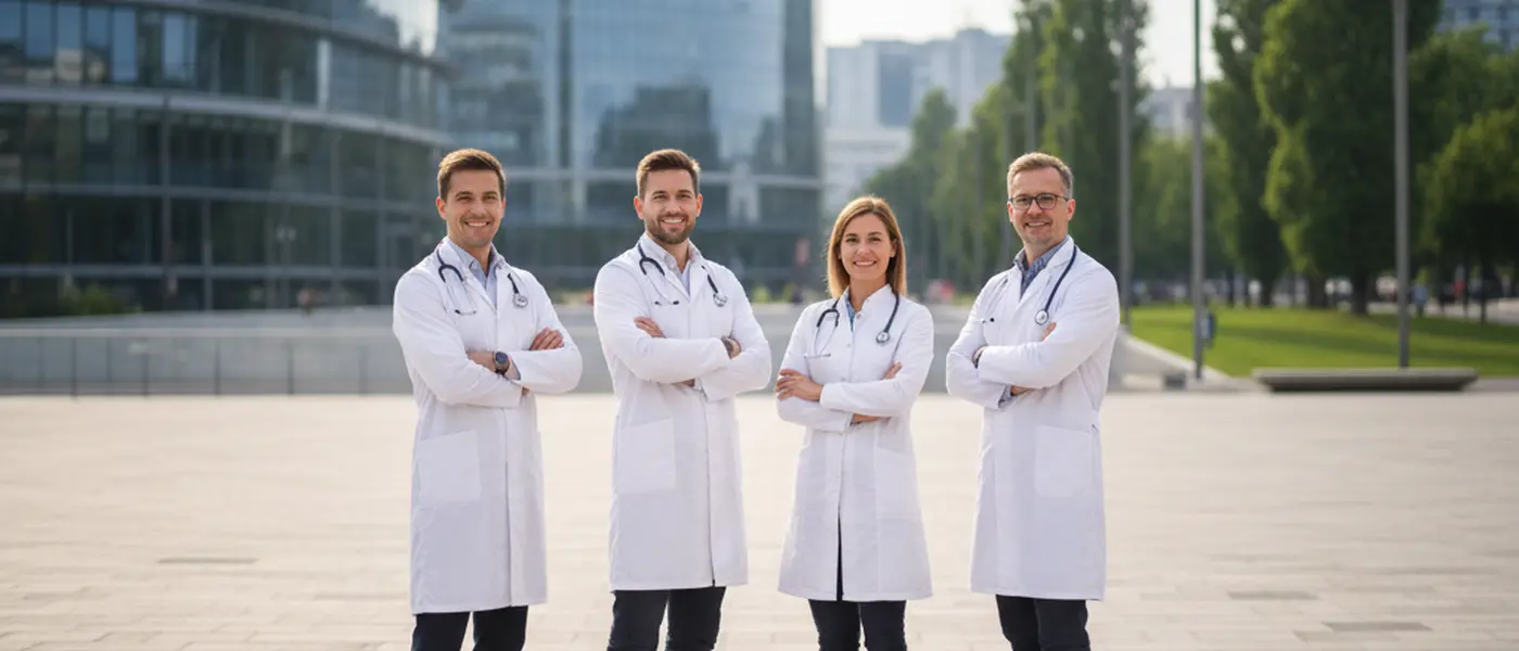 Young woman sitting in a bright NHS GP waiting room in Bristol, holding a registration form