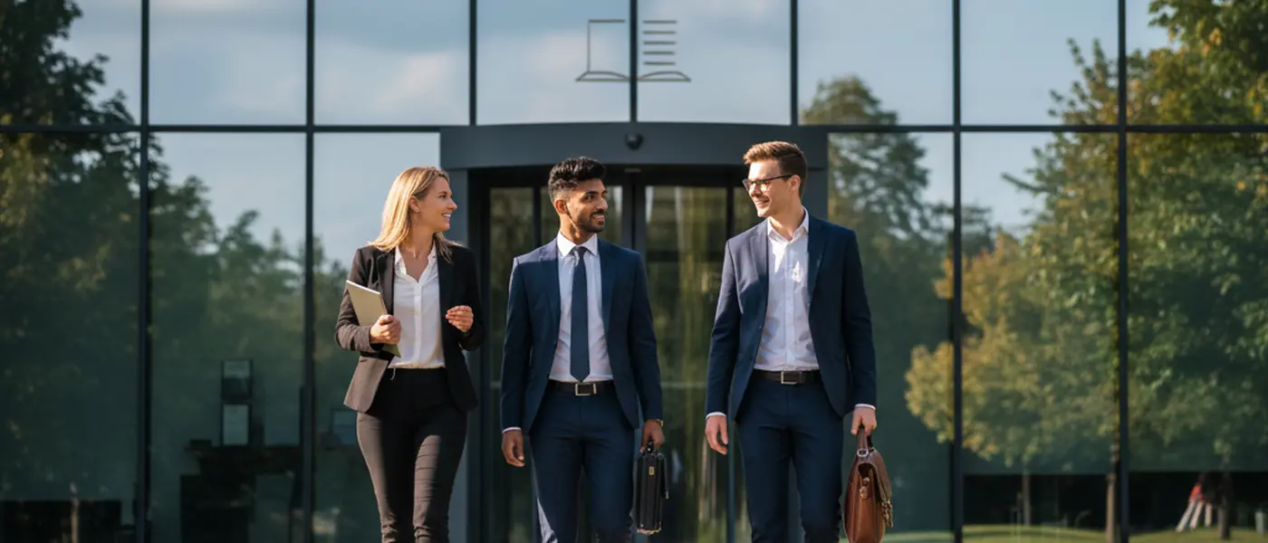 Advocaat huurrecht bespreekt een huurcontract met een cliënt in een modern kantoor in Amsterdam