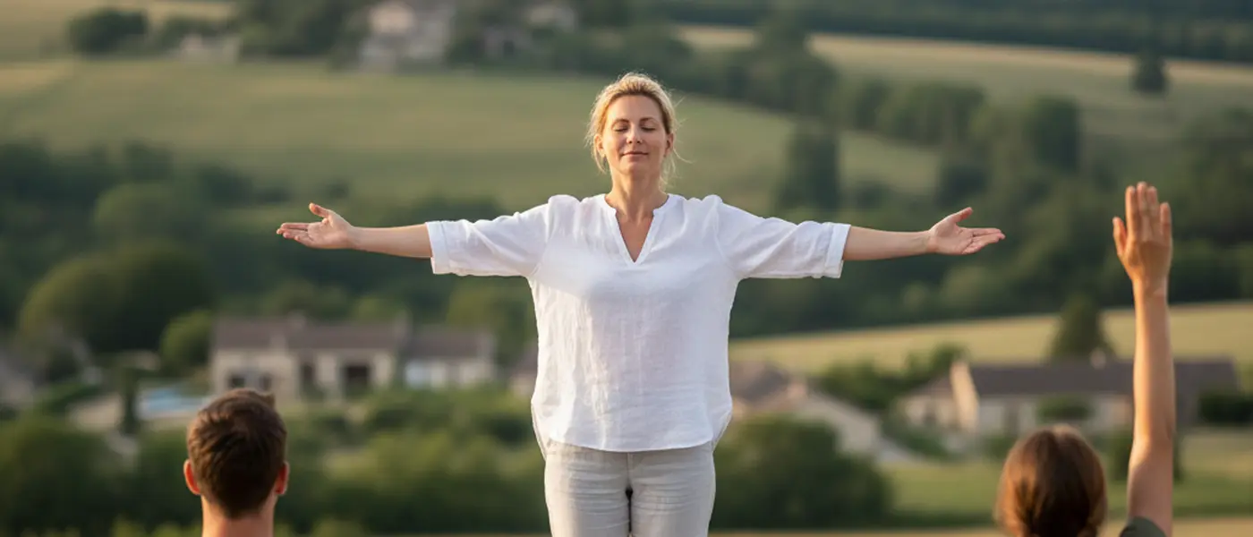 Kvinna som joggar genom en björkskog i solljus, hälsosam livsstil i Sverige