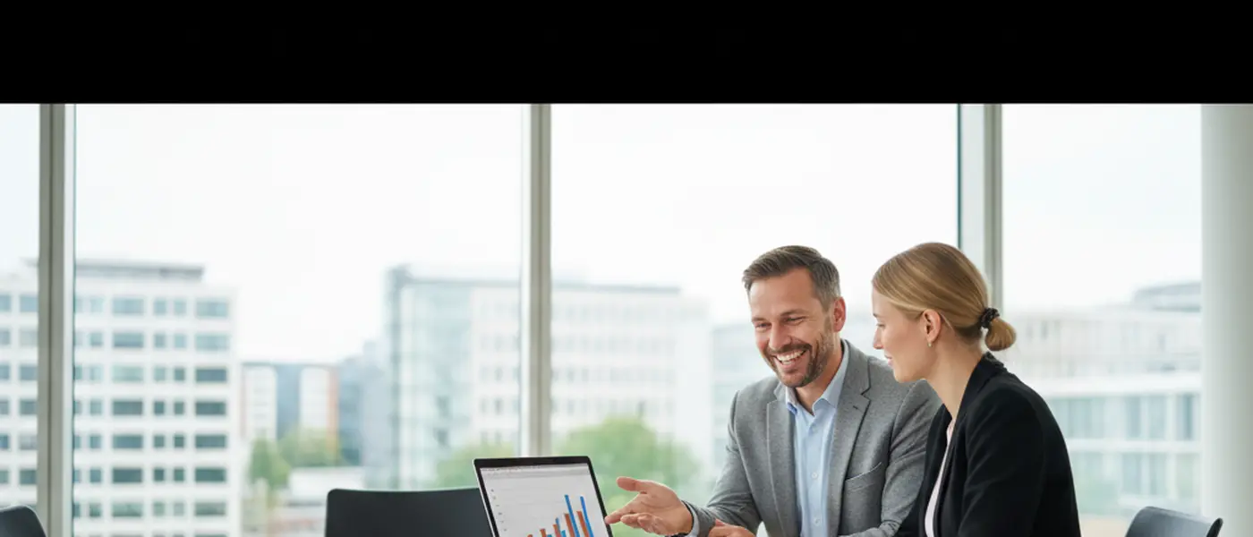 Junger Berufstätiger bespricht seine Finanzplanung mit einem unabhängigen Vermögensberater