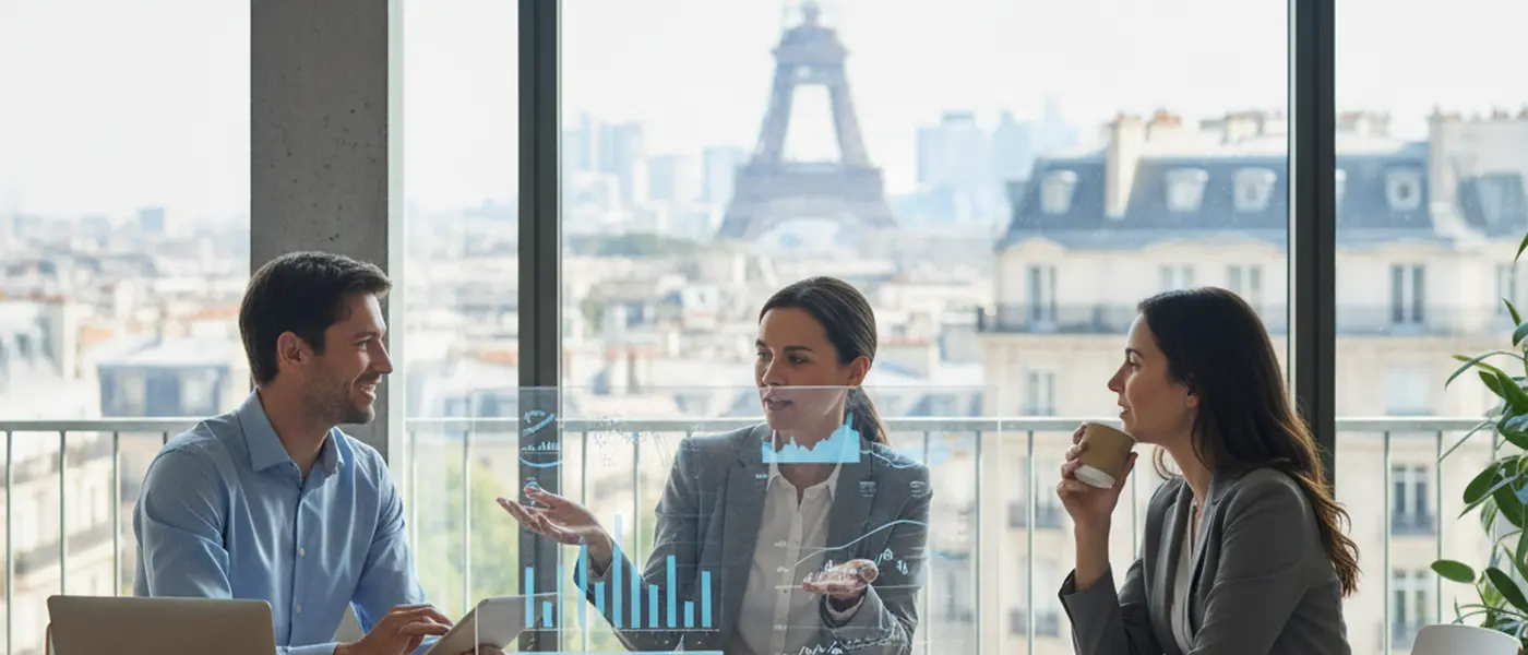 Professionista italiana che esamina documenti fiscali al laptop in un luminoso ufficio domestico